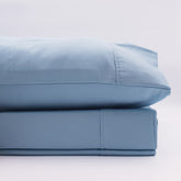 Renee Taylor 1500 Thread Count Pure Soft Cotton Blend Flat & Fitted Sheet Set Indigo Queen